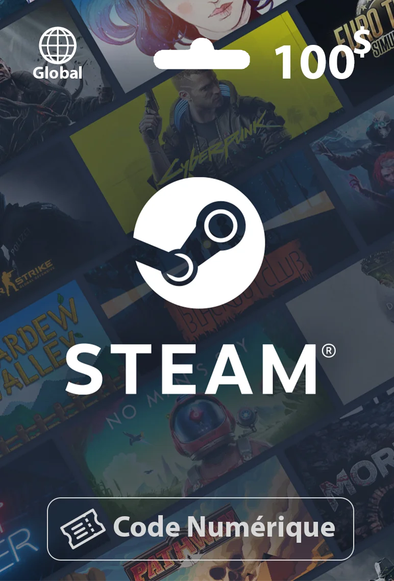 Carte Cadeau Steam 100$ – Global