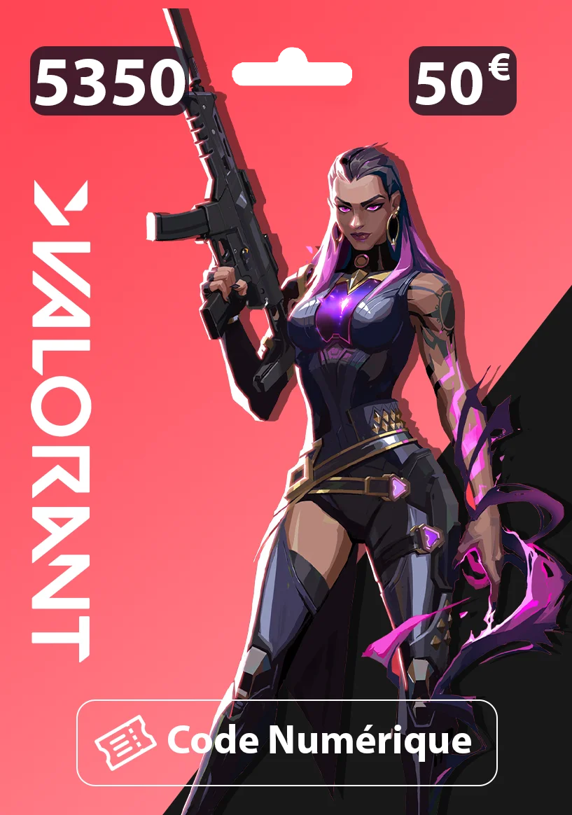 Carte Cadeau Valorant 50€ – 5350 VP