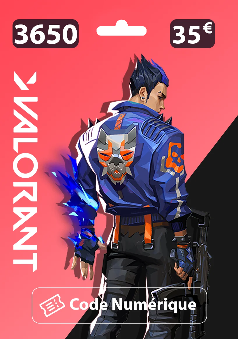 Carte Cadeau Valorant 35€ - 3650 VP