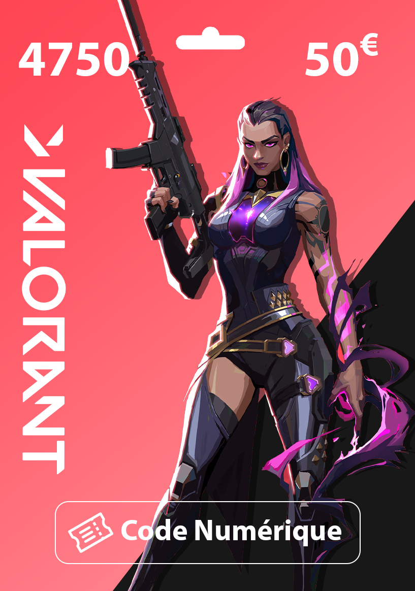 Carte Cadeau Valorant 50€ - 4750 VP