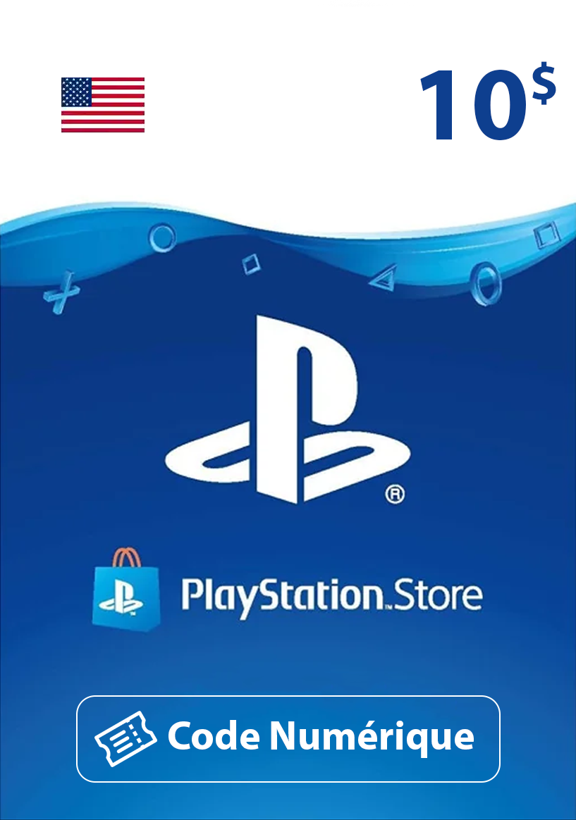 Carte Cadeau PlayStation Network (PSN) 10$ USA