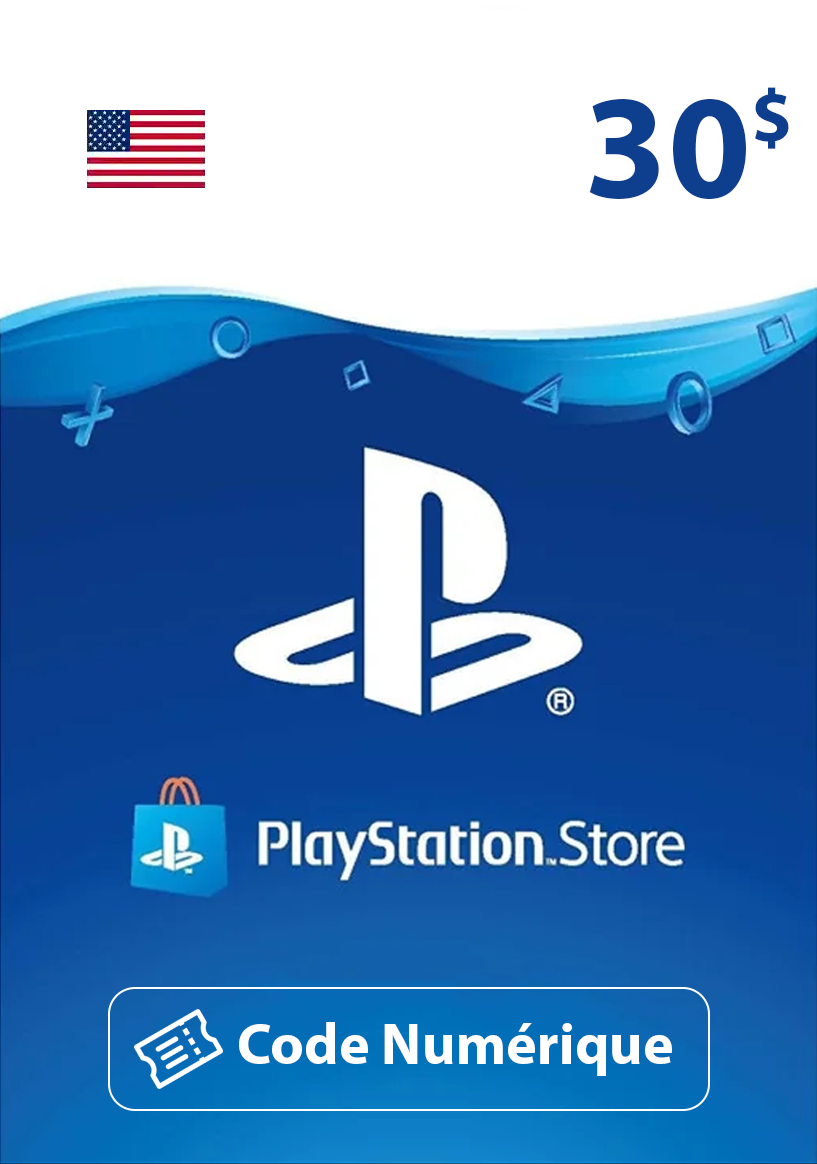 Carte Cadeau PlayStation Network (PSN) 30$ USA
