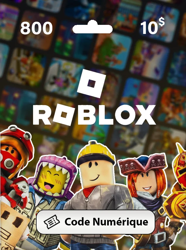Carte Cadeau Roblox 10$ — 800 Robux