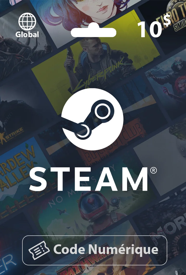 Carte Cadeau Steam 10$ — Global
