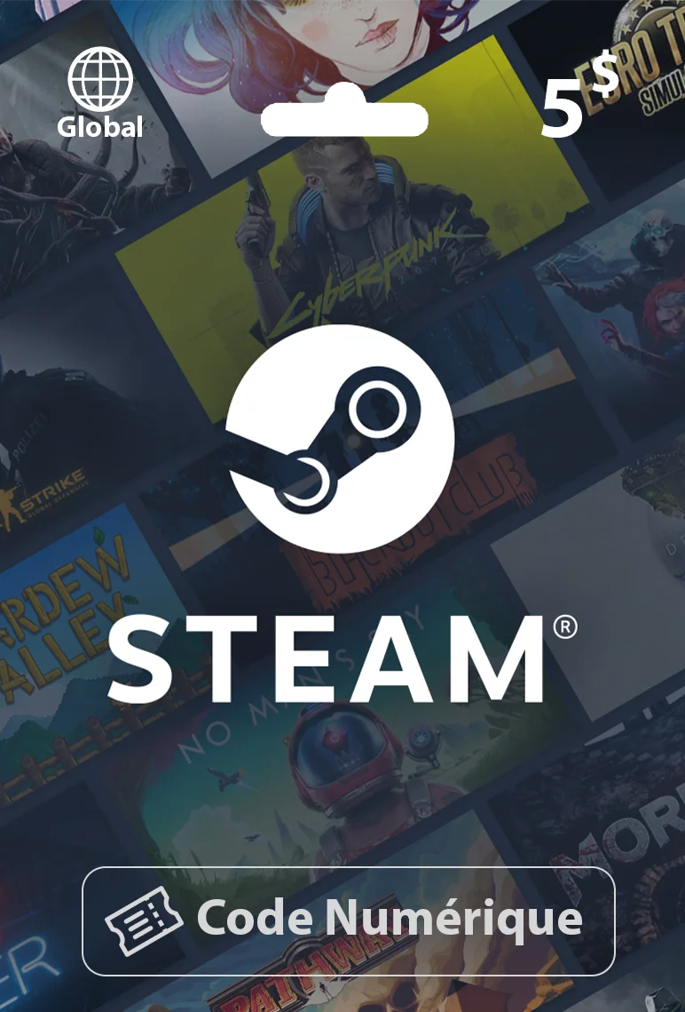 Carte Cadeau Steam 5$ — Global