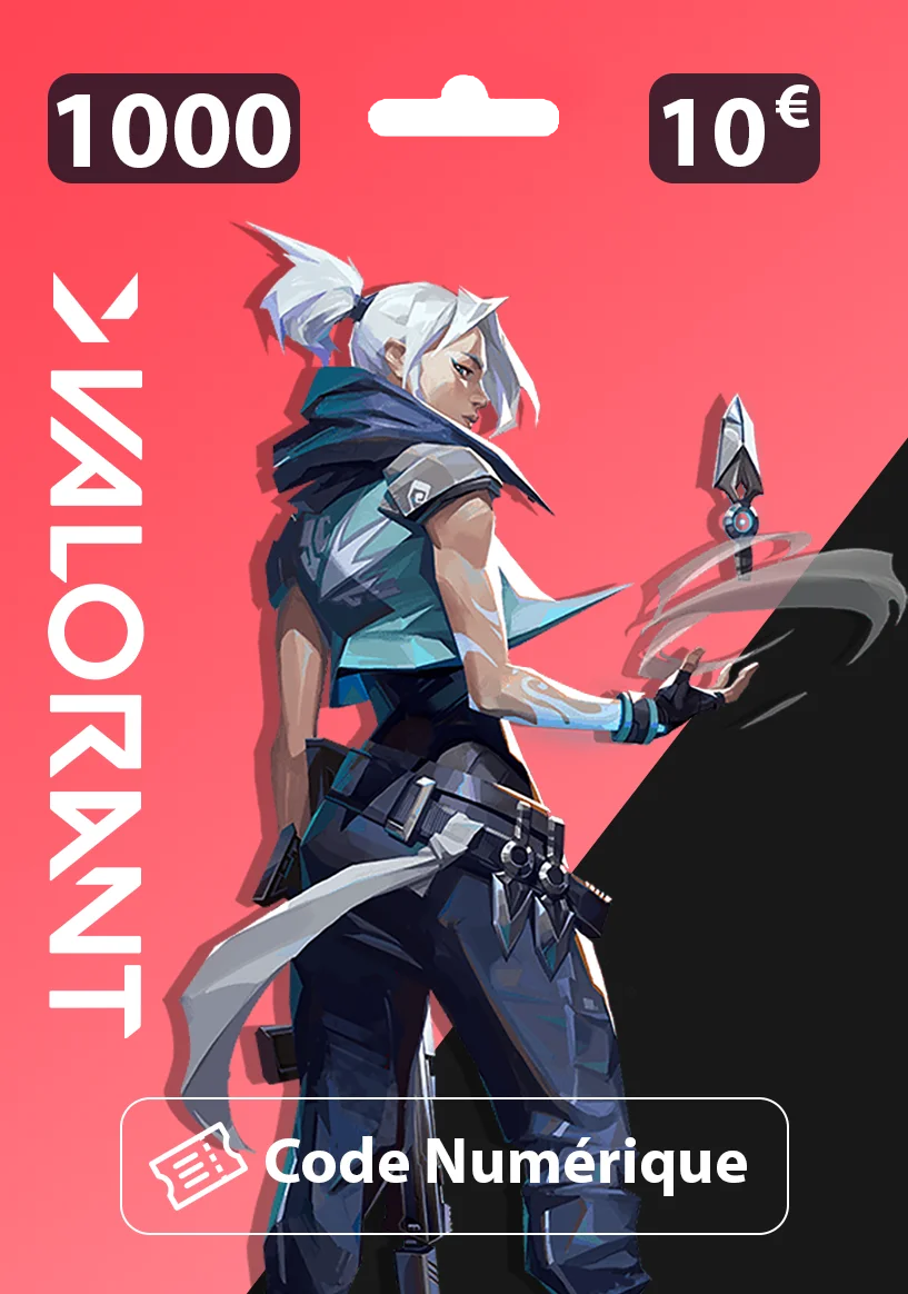 Carte Cadeau Valorant 10€ - 1000 VP
