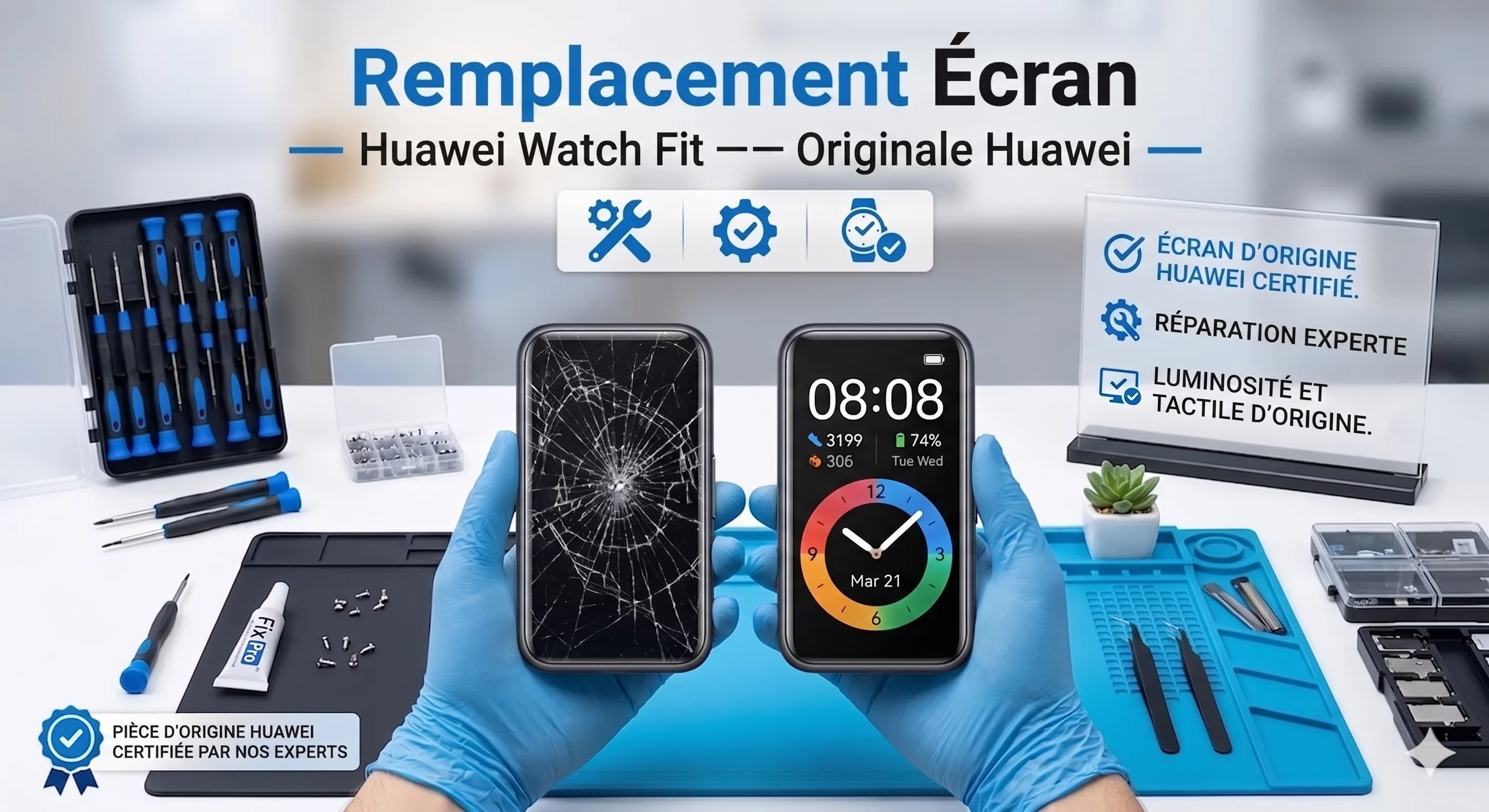 Remplacement Écran Huawei Watch Fit — Originale Huawei