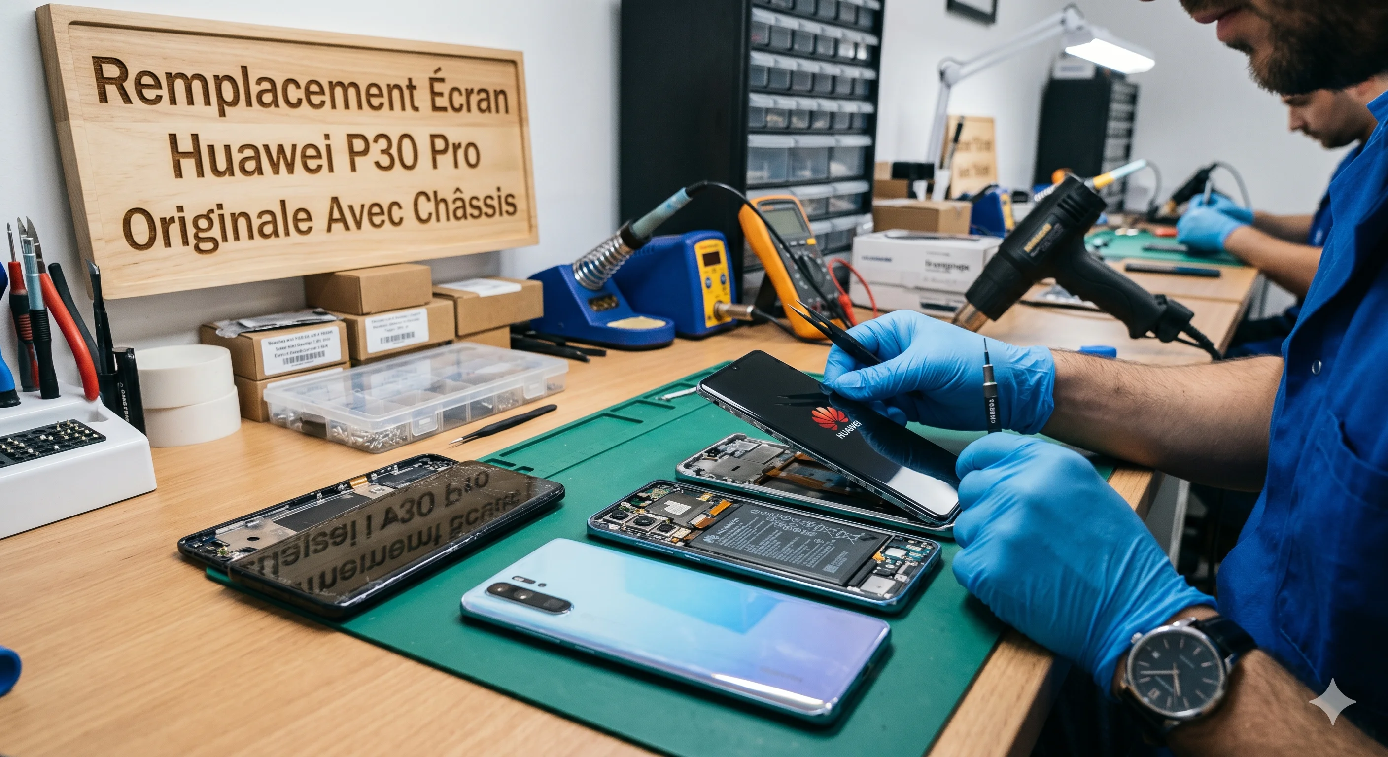 Remplacement Écran Huawei P30 Pro — Originale Avec Châssis
