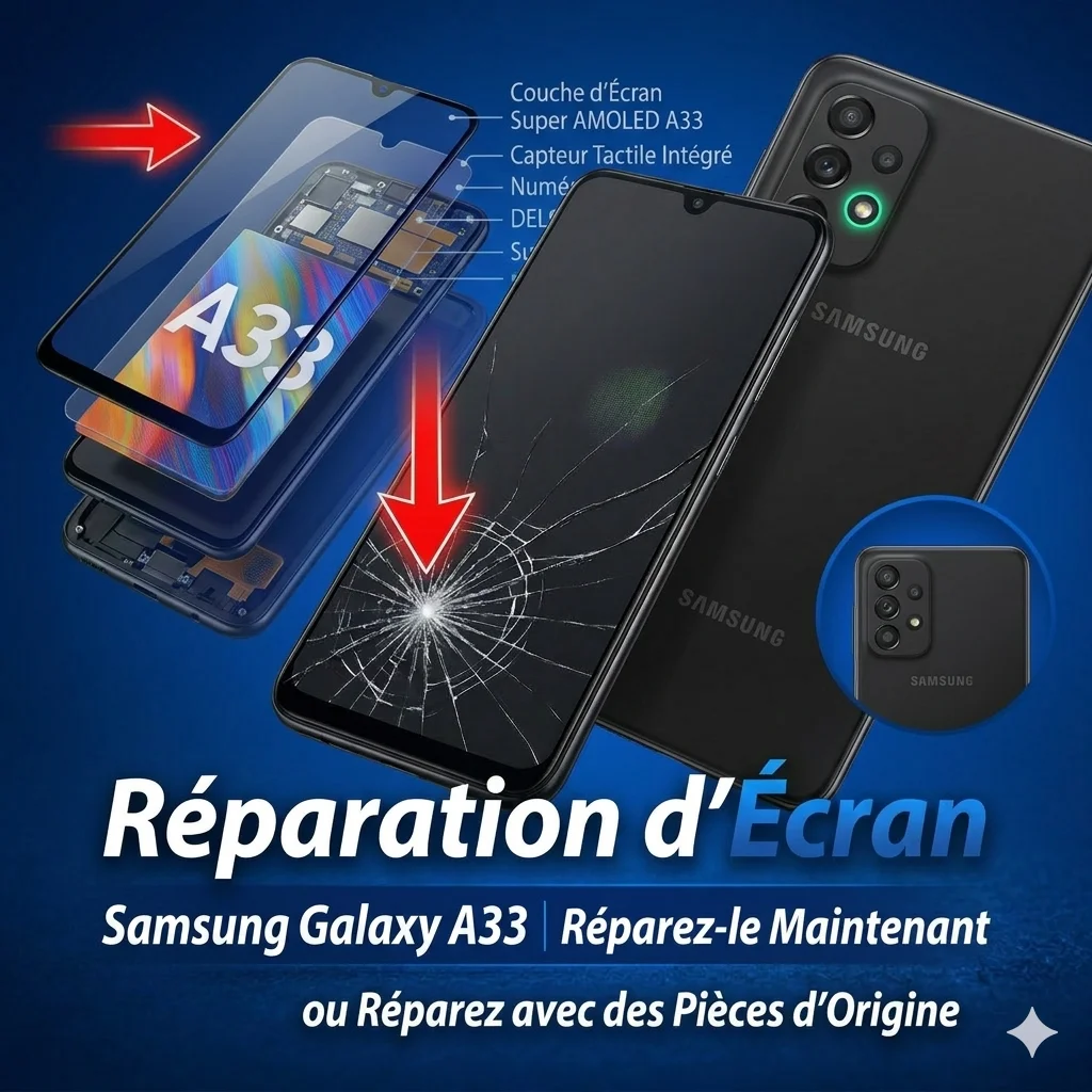 Réparation Écran Cassé Samsung Galaxy A33