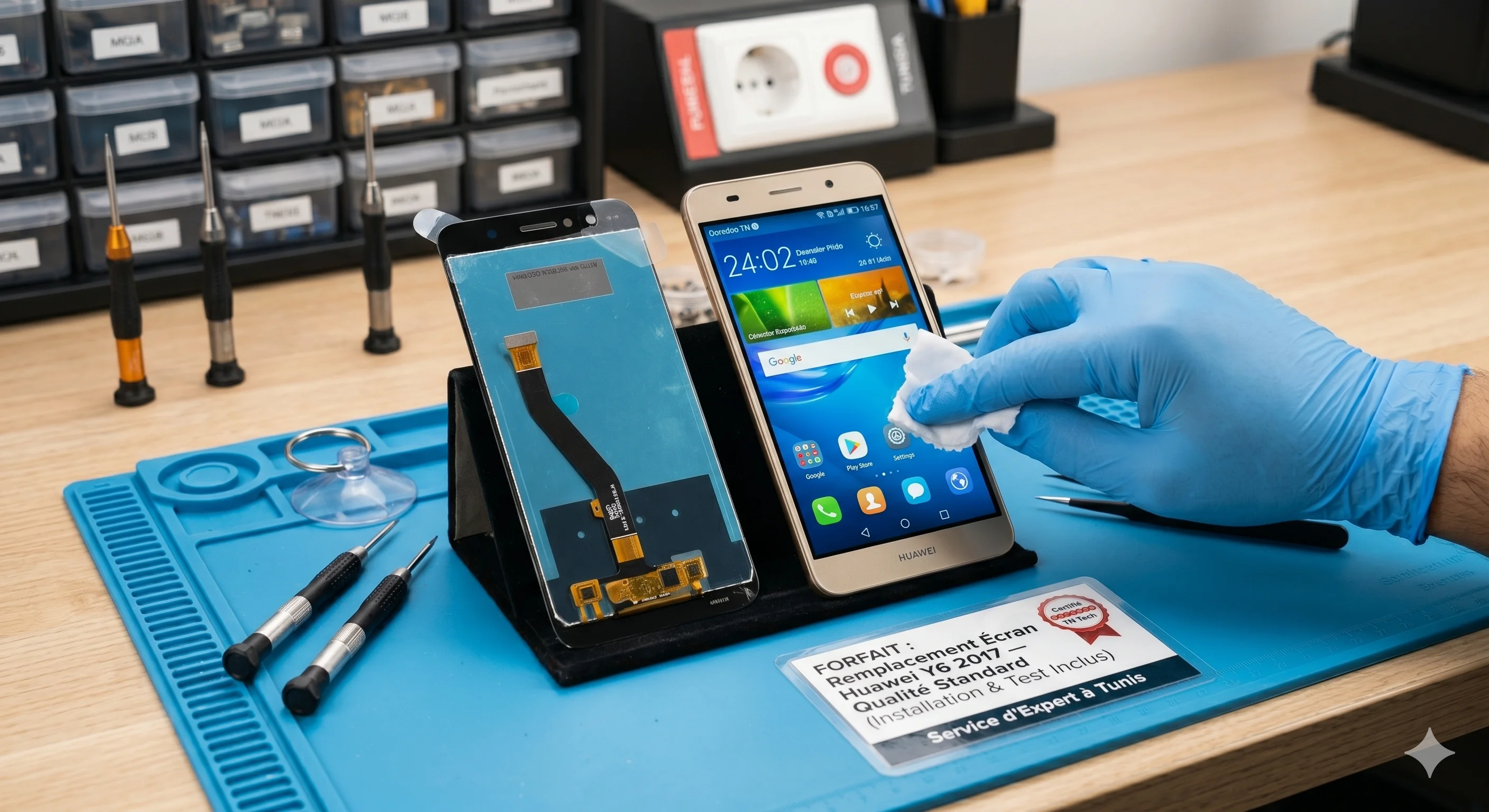 Remplacement Écran Huawei Y5p — Qualité Standard