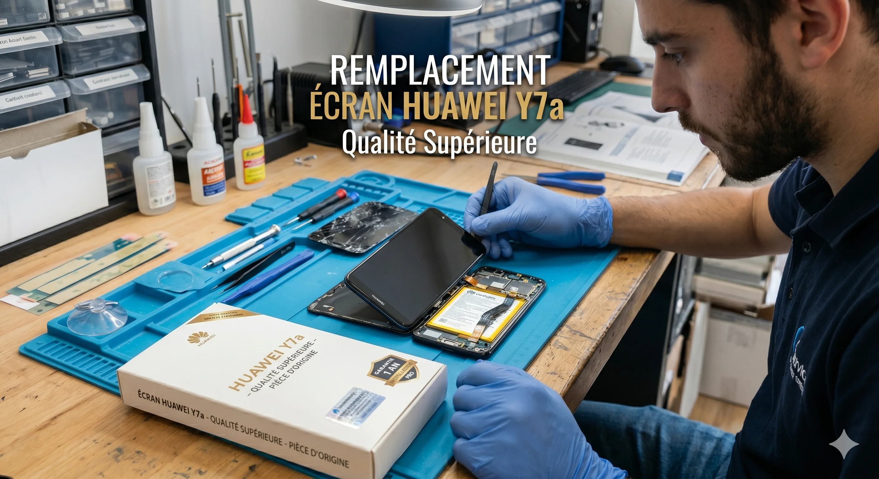 Remplacement Écran Huawei Y7a — Qualité Supérieure
