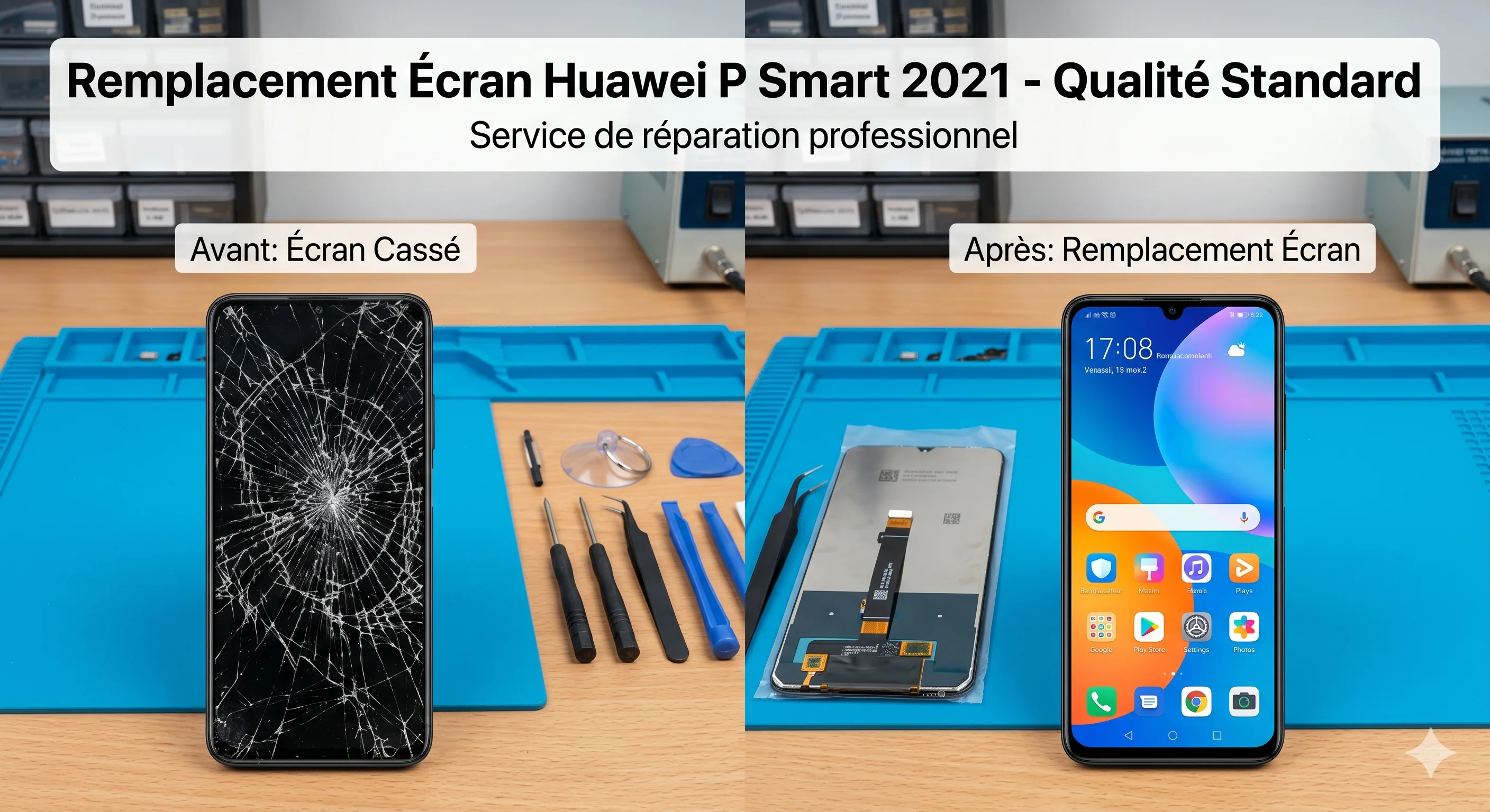 Remplacement Écran Huawei P Smart 2021 — Qualité Standard