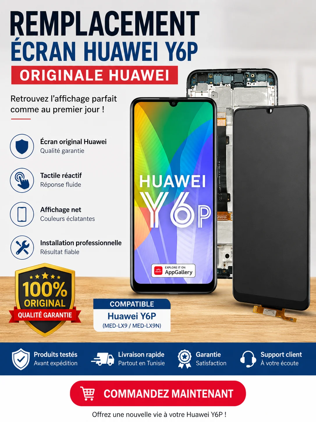 Remplacement Écran Huawei Y6P — Originale Huawei
