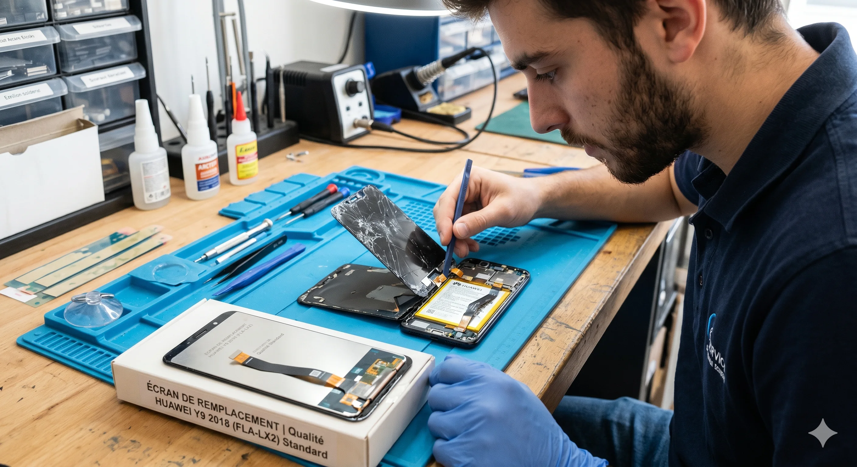 Remplacement Écran Huawei Y9 2018 — Qualité Standard